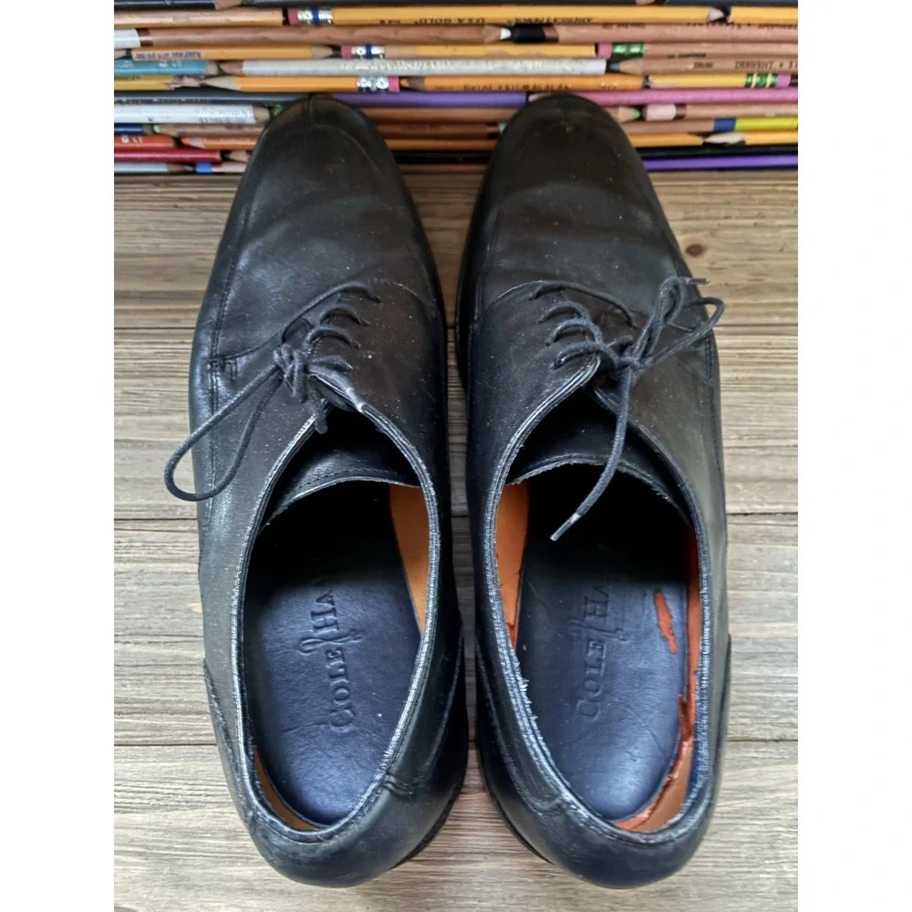 Cole Haan Black Oxford Shoes Leather Mens‎ Size 10M Formal Business